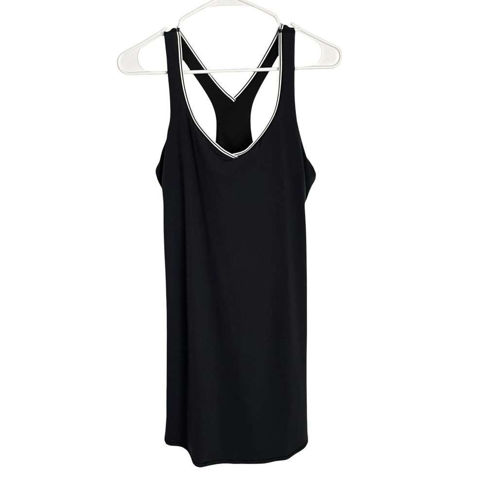 All In Motion Womens Active Skort Dress Sz M Black V Neck Tennis Golf Pickleball